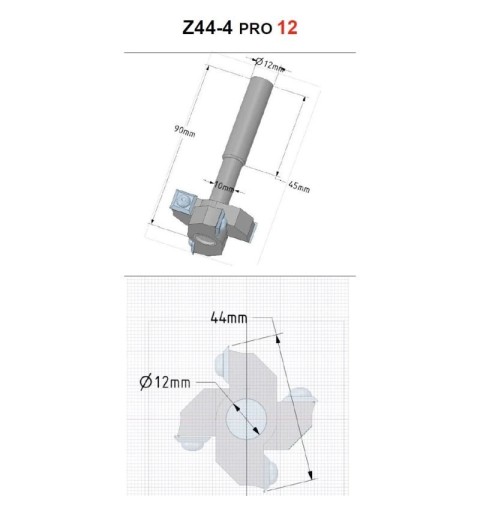 BROCA PICA MAG OCULTO NOHA Z44-4 Pro 12