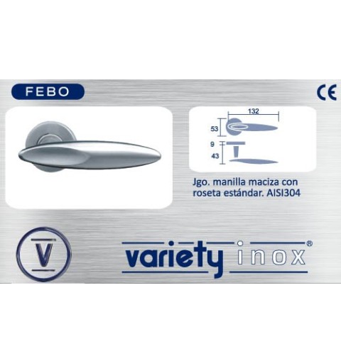 MANIVELA VARIETY PR FEBO CON ROSETA REDONDA INOX