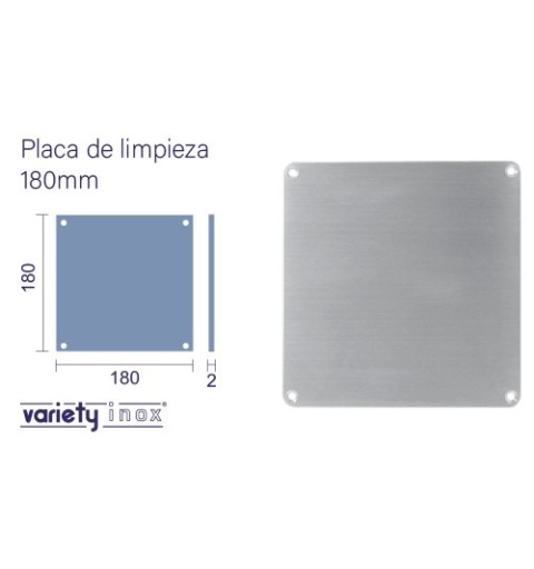 PLACA LIMPIEZA DVF 170X170 INOX