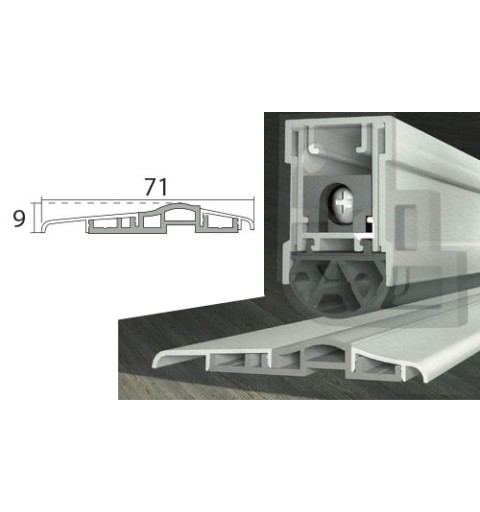 BURLETE CCE ZOCALO P/PUERTA 1030MM ALU