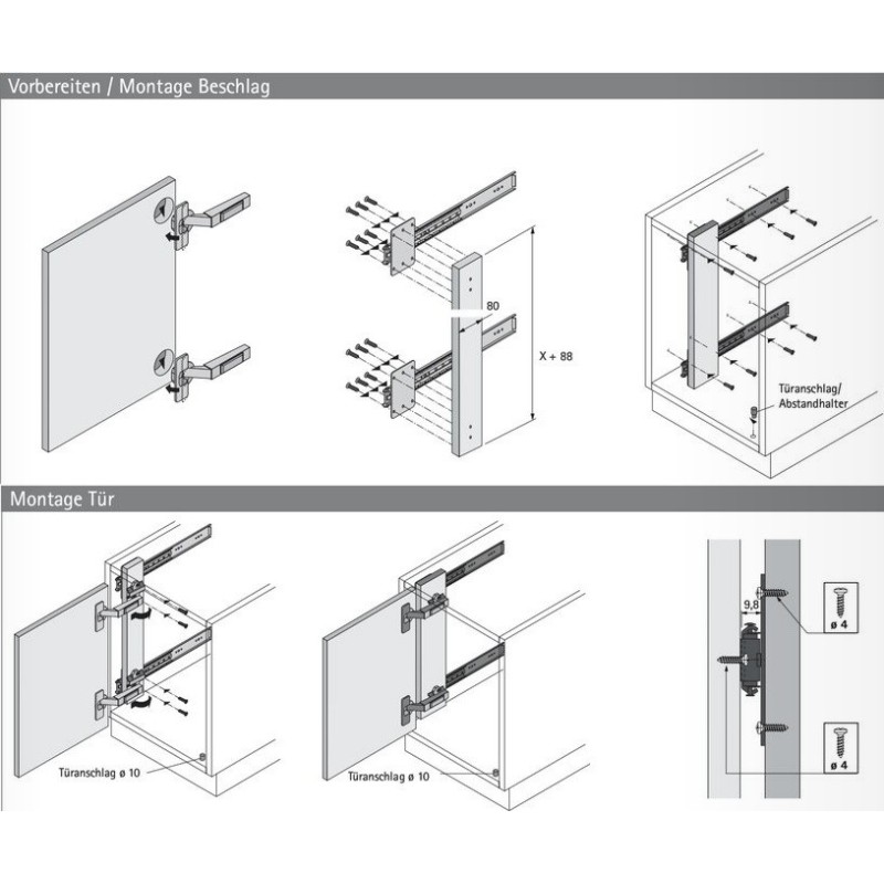 HERRAJE PUERTA HETTICH KA 5740