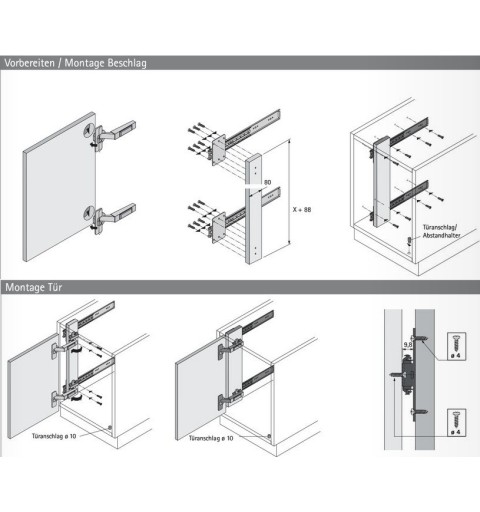 HERRAJE PUERTA HETTICH KA 5740