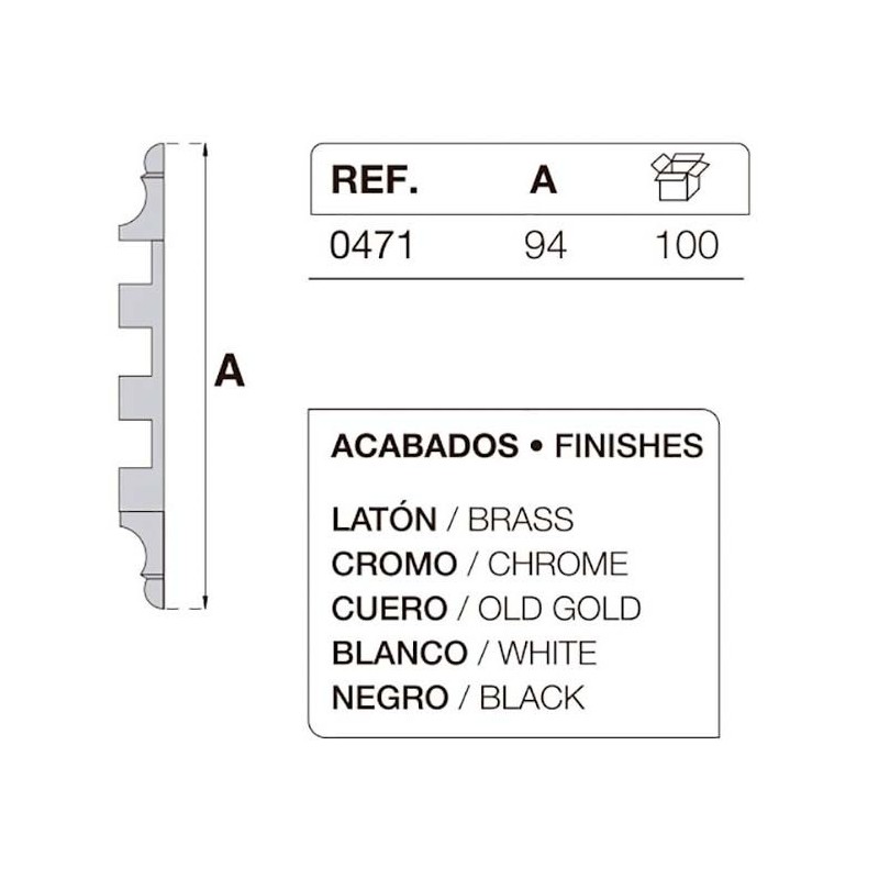 BISAGRA IBYP 471 94MM CR CUERO