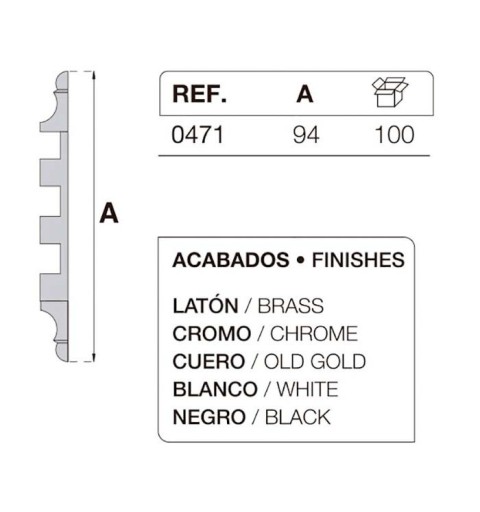 BISAGRA IBYP 471 94MM CR CUERO