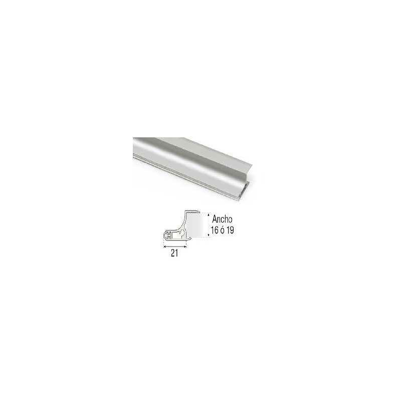 PERFIL GOLA PLA TIR PLAT C/GOMA 4ML 16mm