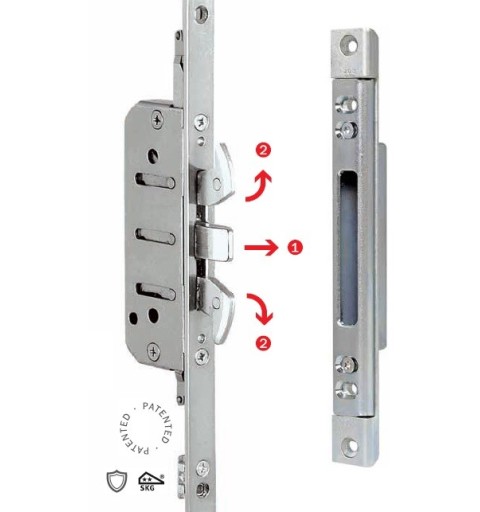 CERRADURA SEG.AGB PSID 2400/80 20MM INOX