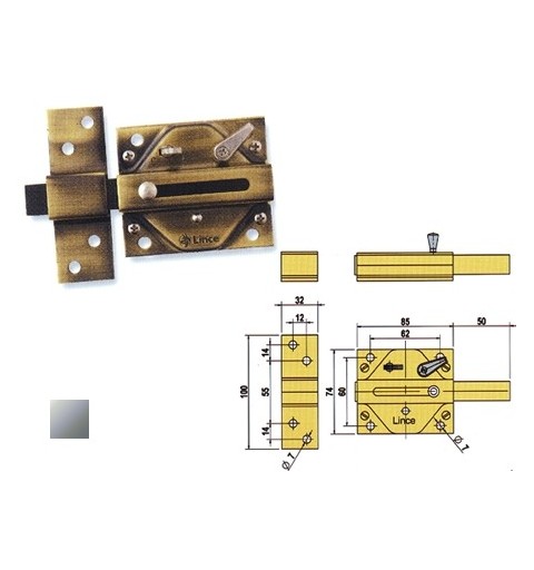 CERROJO LINCE BOTON S/BOMBI 2940 BI