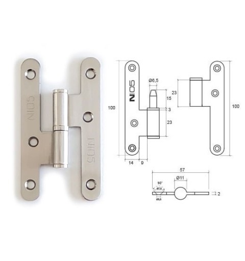 PERNIO N305H S/R 100X57X2 NS IZ