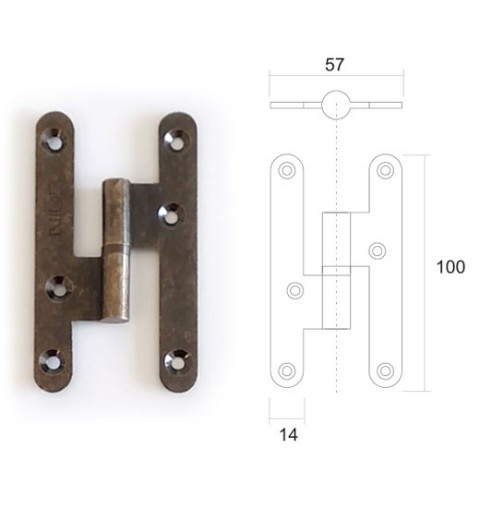 PERNIO N305H S/R 100X57X2 NS IZ