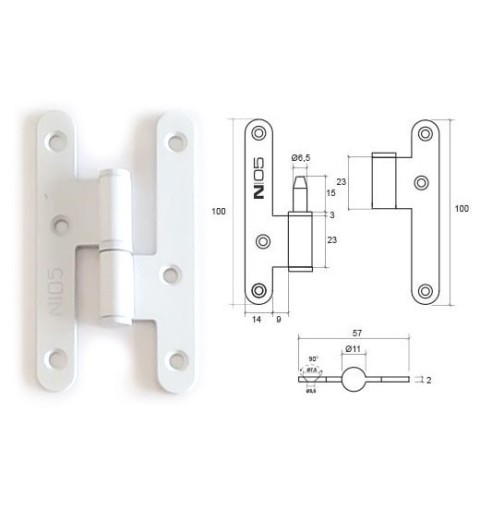 PERNIO N305H S/R 100X57X2 NS IZ