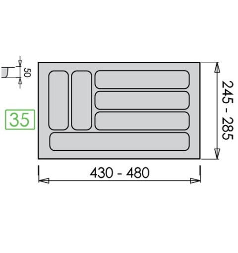 CUBERTERO N05 4TH M-30 NOBAT GRIS