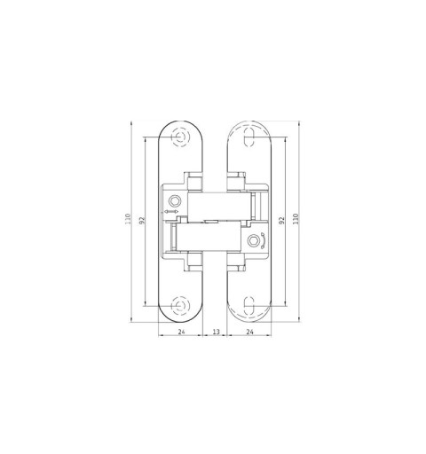 BISAGRA OCULTA ANS 506-3D CS 80KG PAR