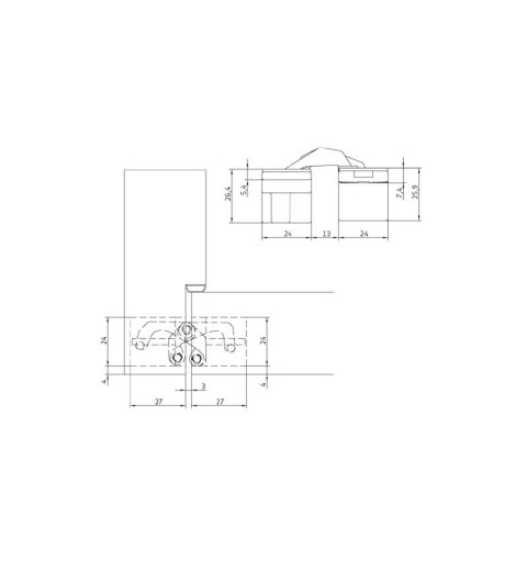 BISAGRA OCULTA ANS 506-3D CS 80KG PAR