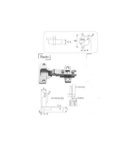 BISAGRA CAZO N05 REC B/CH H2 110º