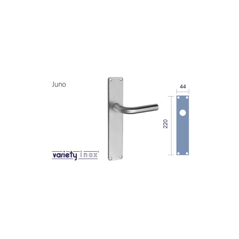 MANIVELA VARIETY TUBULAR JUNO´19/R CON PLACA CUADRADA INOX