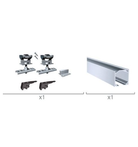 KIT CORREDERA SAHEC SF-E40 + ACCE ALU 2M