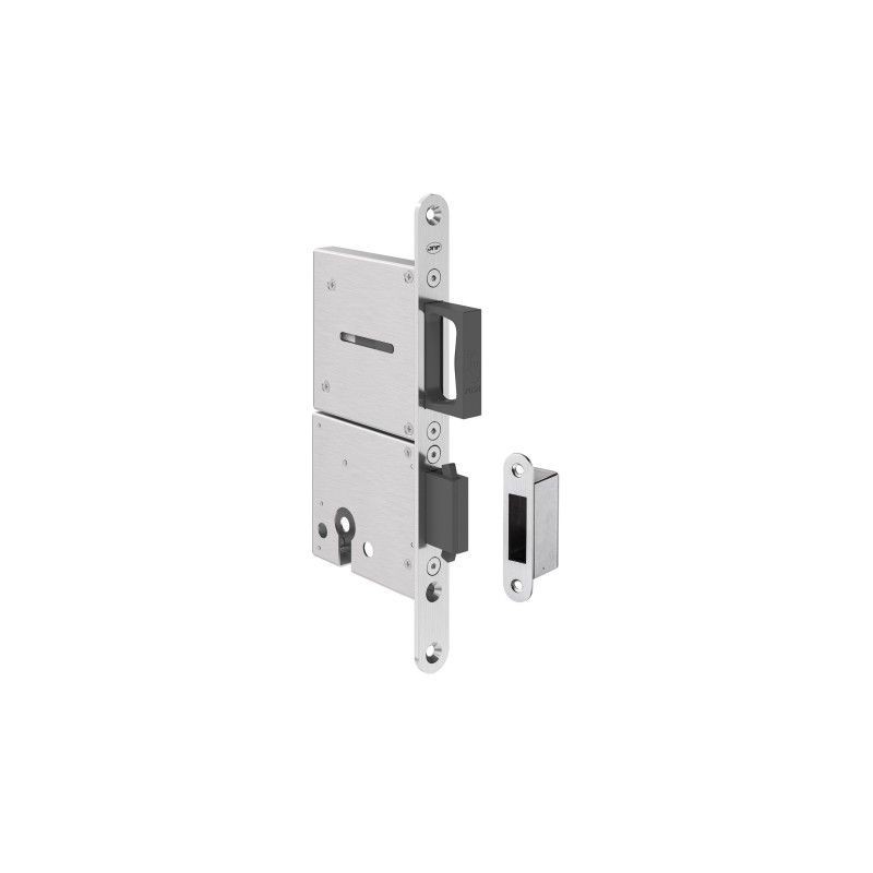 CERRADURA DE DOBLE GANCHO,TIRADOR RETRACTIL Y LLAVE PARA PUERTA CORREDERA