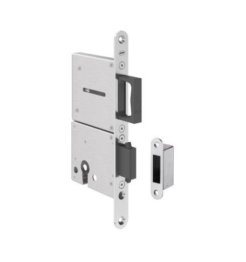 CERRADURA DE DOBLE GANCHO,TIRADOR RETRACTIL Y LLAVE PARA PUERTA CORREDERA