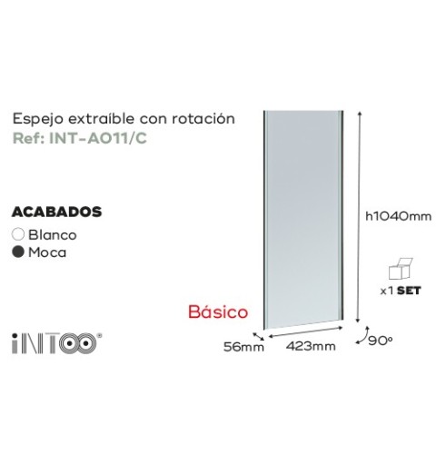 ESPEJO EXTRAIBLE INTOO MOCA M-423MM